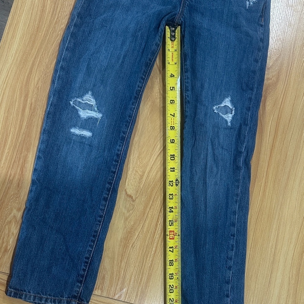 Distressed Blue Denim Overalls - Picture 3 of 6